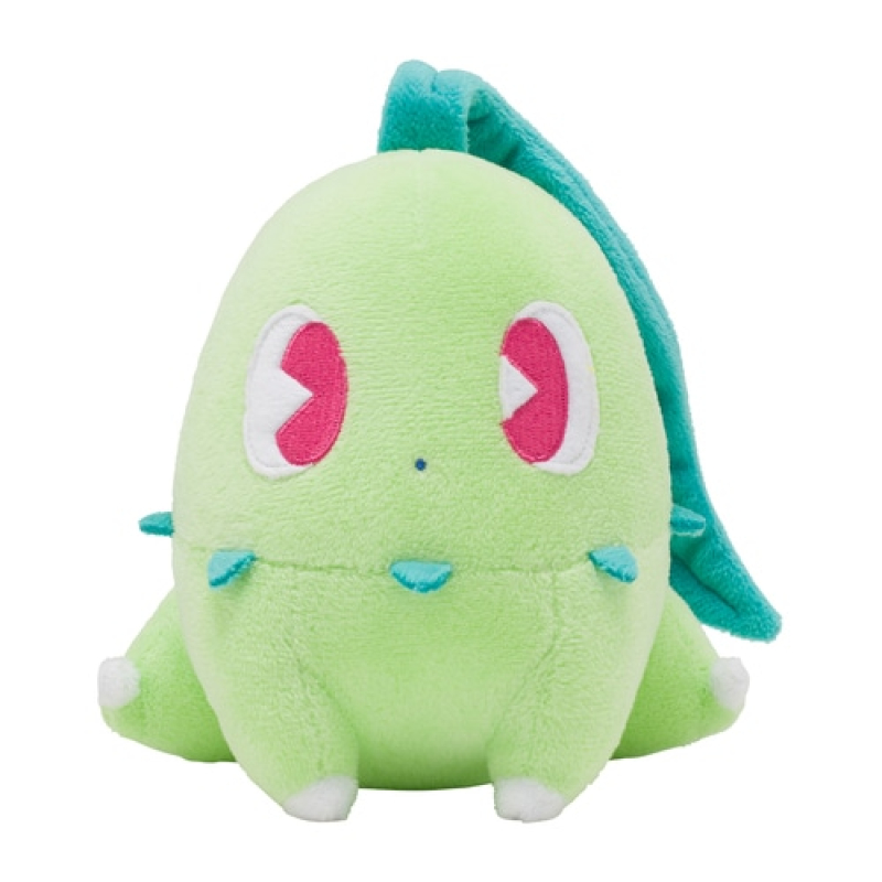 Officiële Pokemon Knuffel Chikorita Saiko Soda Refresh 15cm